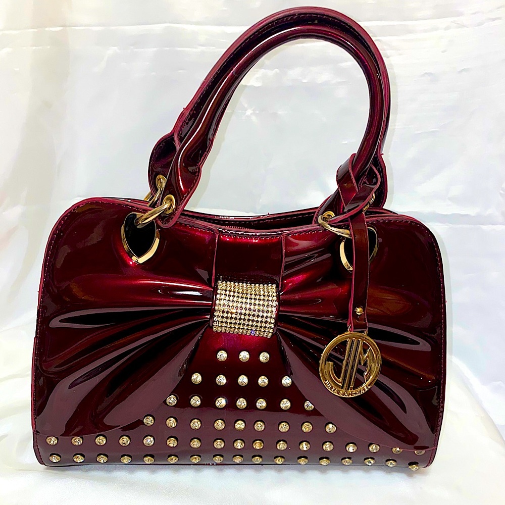 Burgundy evening bag - Picture 2 of 4